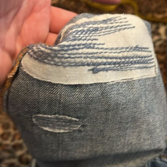 True Religion Billy Blue Factory Distressed Ripped Jeans Festival Rodeo Western - Picture 11 of 15